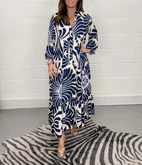 Printed Loose Casual Women's Dress - Image 3