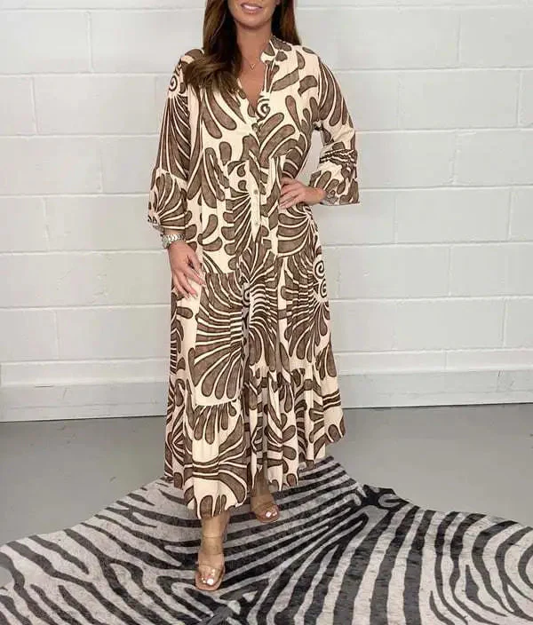 Printed Loose Casual Women's Dress - Image 4
