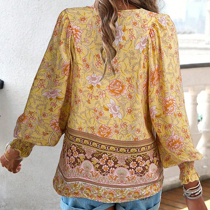💖2025 New Products💖Women's Fashion Printed v-Neck Long Sleeve Shirt - Buy two and get free shipping! - Image 18