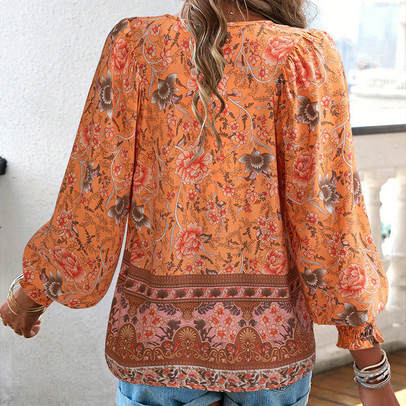 💖2025 New Products💖Women's Fashion Printed v-Neck Long Sleeve Shirt - Buy two and get free shipping! - Image 21