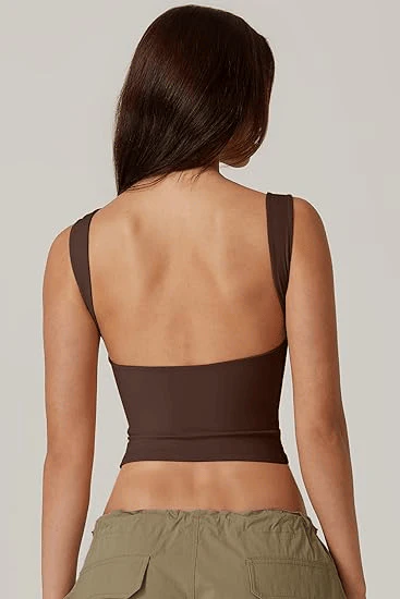 Women's Sexy Open Back Sleeveless Crop Tank - Image 11