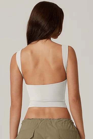 Women's Sexy Open Back Sleeveless Crop Tank - Image 14