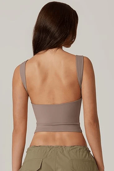 Women's Sexy Open Back Sleeveless Crop Tank - Image 18
