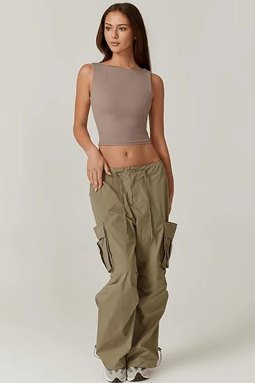 Women's Sexy Open Back Sleeveless Crop Tank - Image 19
