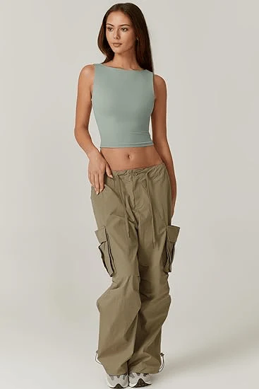 Women's Sexy Open Back Sleeveless Crop Tank - Image 20