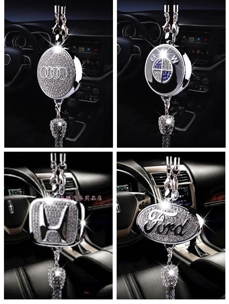 Rearview Mirror Diamond Perfume Pendant - Image 4