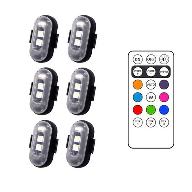 Universal colorful flashing warning light for drones, cars, motorcycles and bicycles Remote Control Strobe Light - Image 11