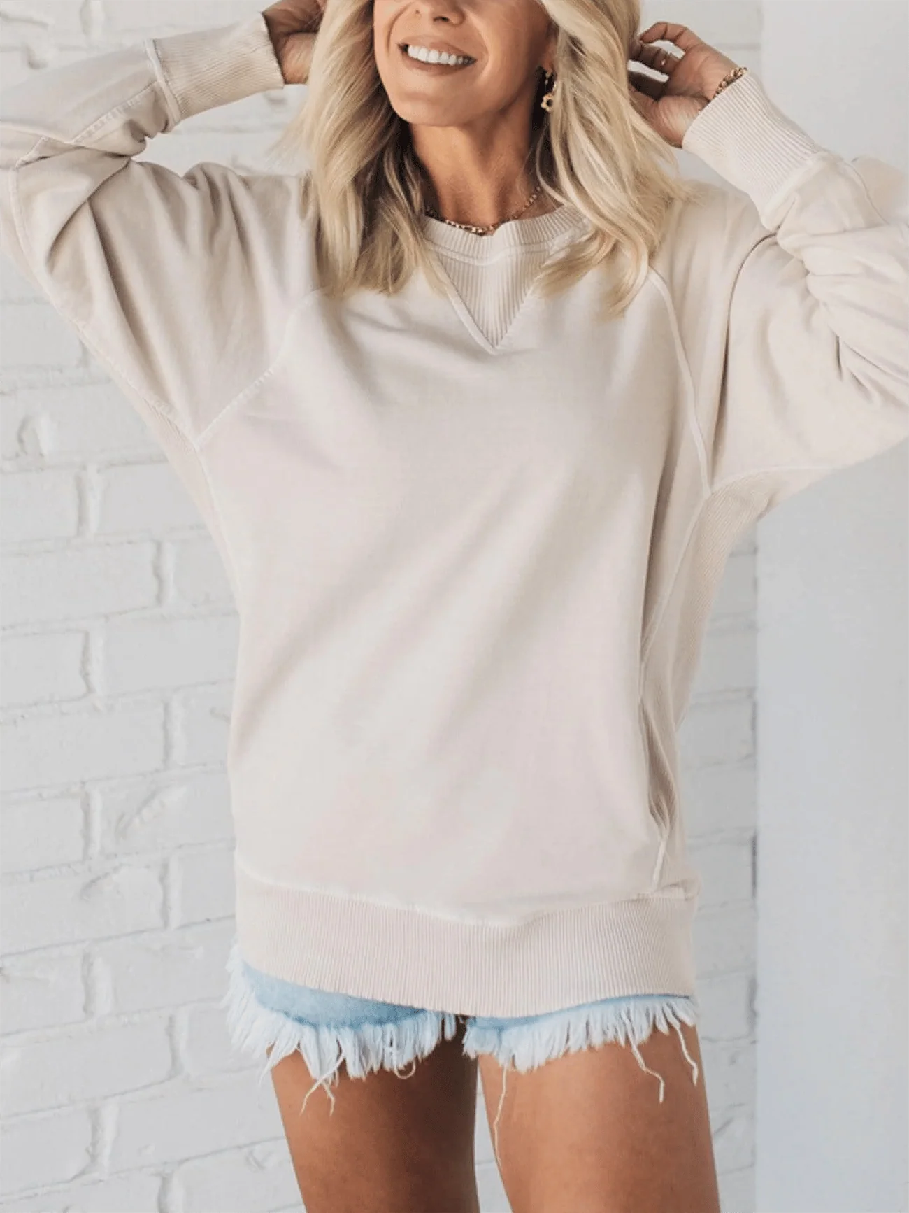 ð¥Women's Ribbed Accent Pocketed Pullover - Buy 2 and get free shipping! - Image 6