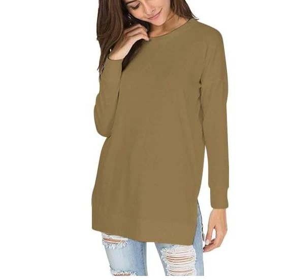 🔥Round Neck Casual Solid Color Top - Image 10