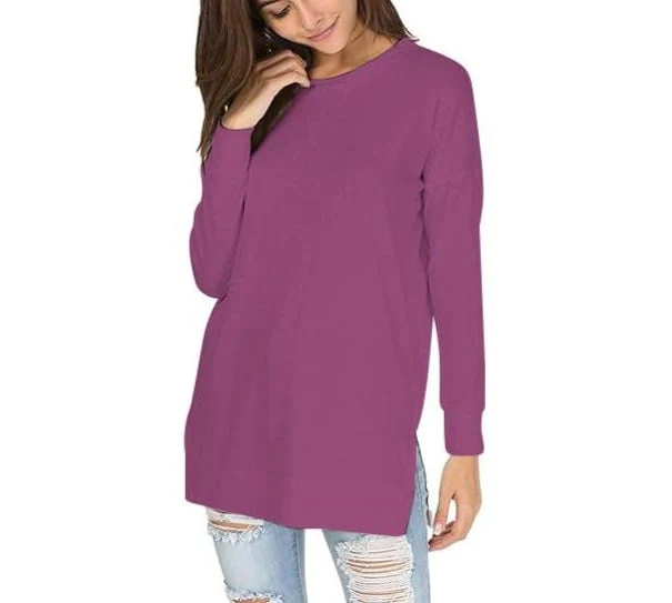 🔥Round Neck Casual Solid Color Top - Image 11