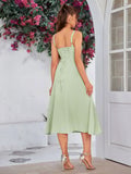 💐Ruched Bust Split Thigh Cami Dress - Image 5