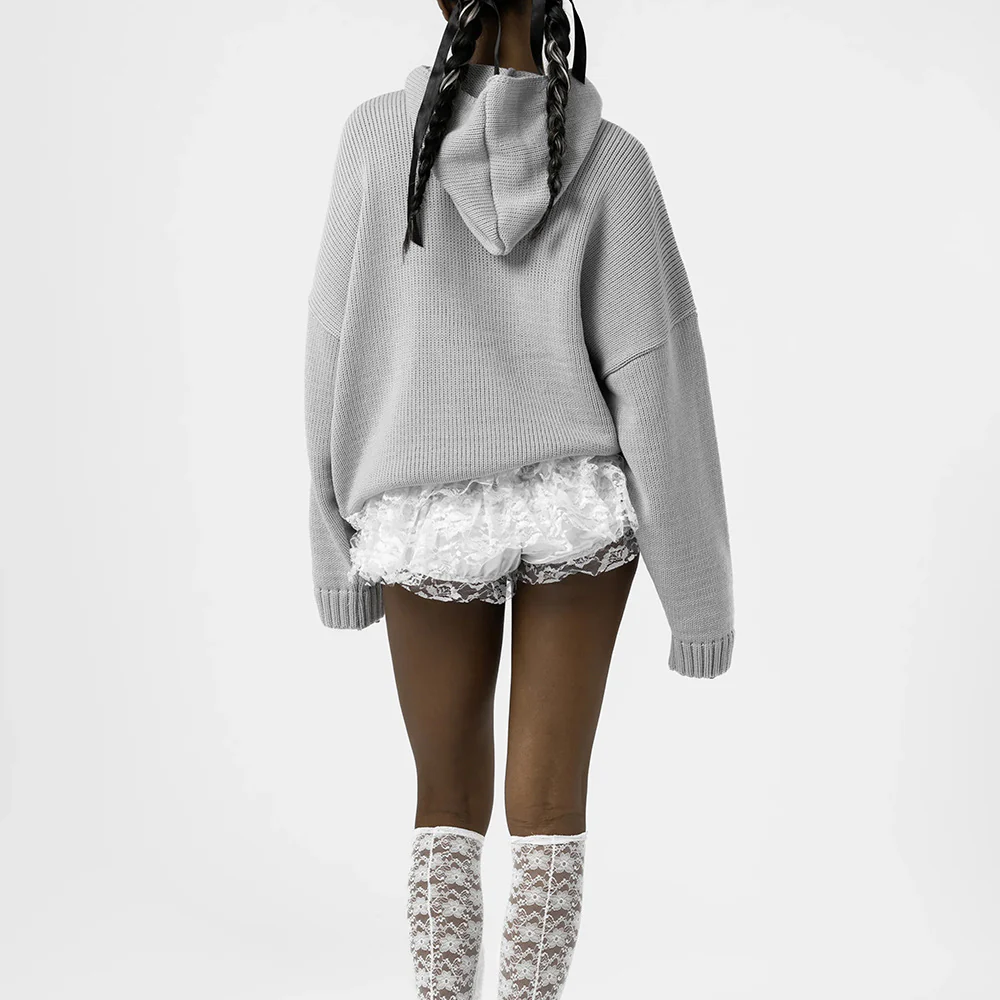 S Embossing Knitting Hoodies - Image 13
