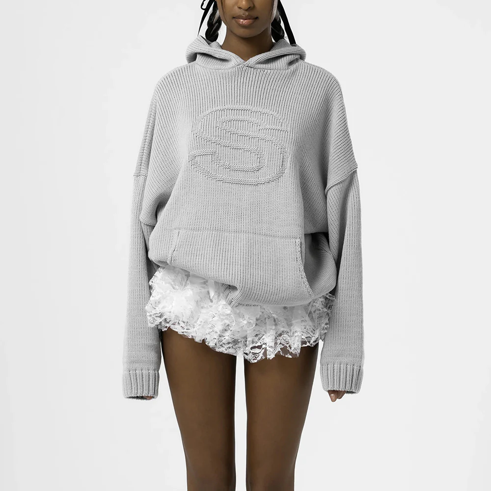 S Embossing Knitting Hoodies - Image 14