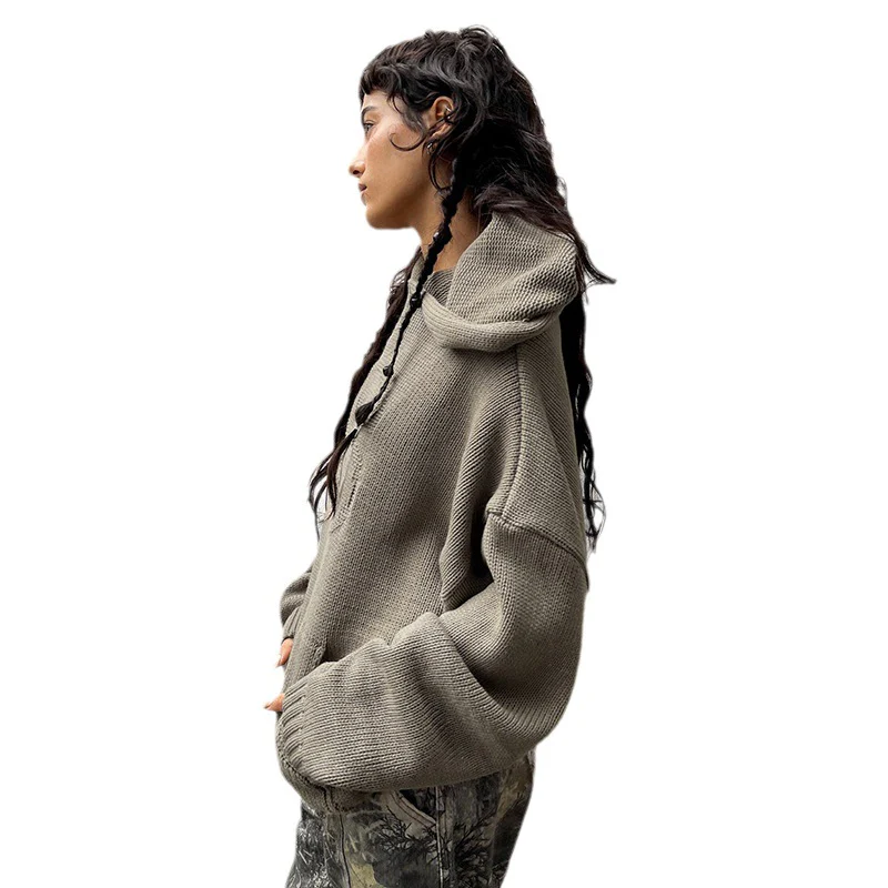 S Embossing Knitting Hoodies - Image 3