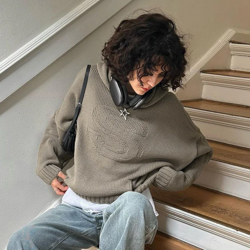 S Embossing Knitting Hoodies - Image 8