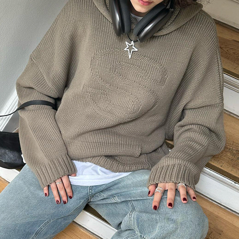 S Embossing Knitting Hoodies - Image 9