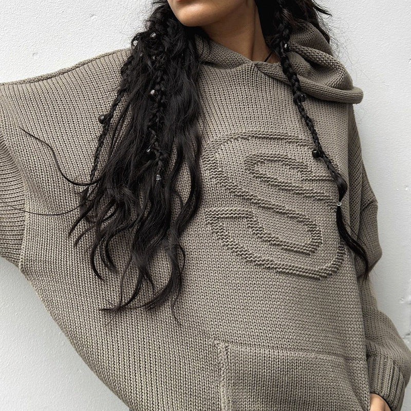 S Embossing Knitting Hoodies - Image 7