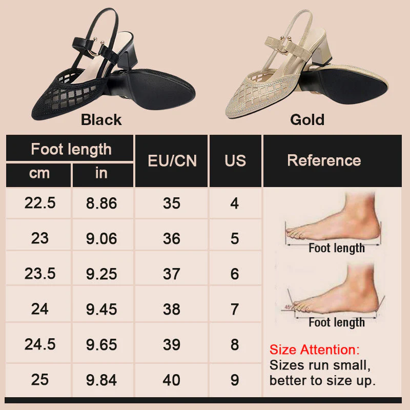 🎁Hot Sale ⏳Pointy Toe Ankle Strap Rhinestone Sandals - Image 4
