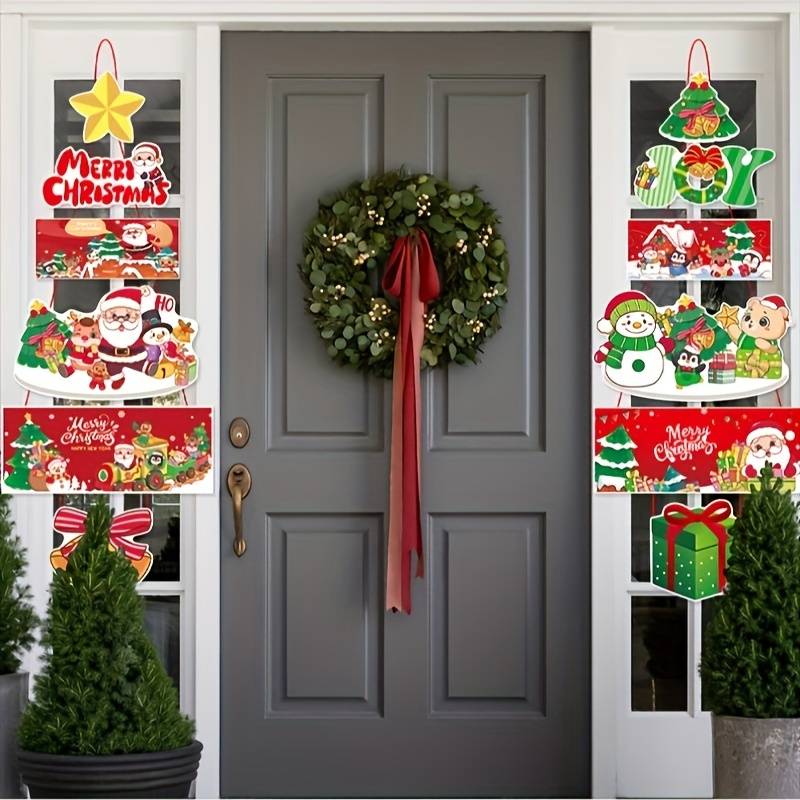 🔥Santa Claus and Snowman Themed Holiday Party Decorations🎅 Christmas Door Curtain Decorations - Image 4