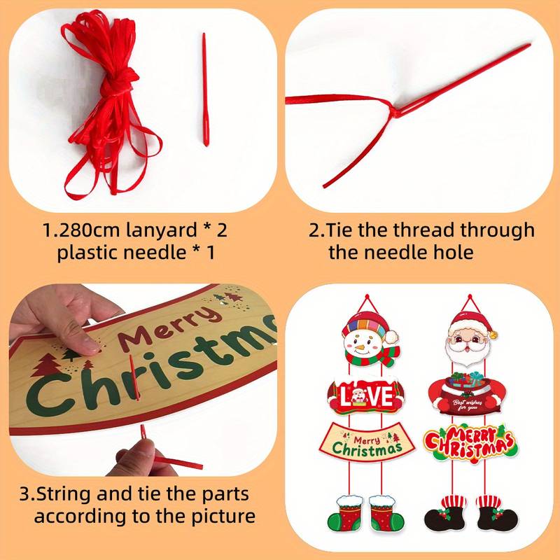 🔥Santa Claus and Snowman Themed Holiday Party Decorations🎅 Christmas Door Curtain Decorations - Image 6