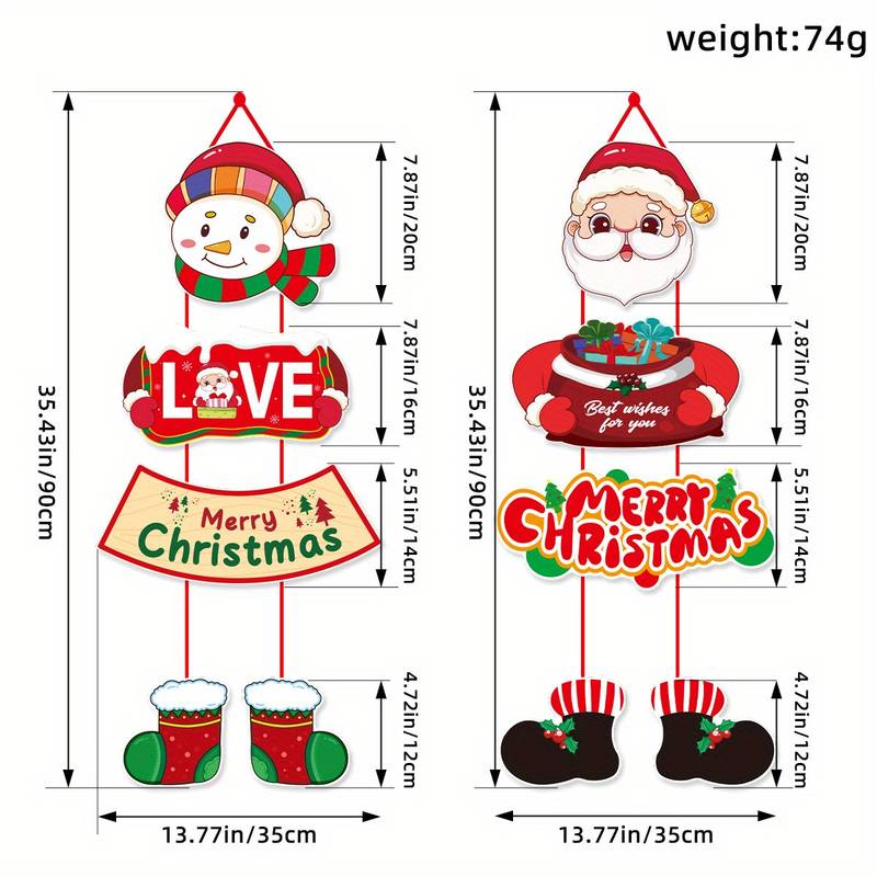 🔥Santa Claus and Snowman Themed Holiday Party Decorations🎅 Christmas Door Curtain Decorations - Image 8