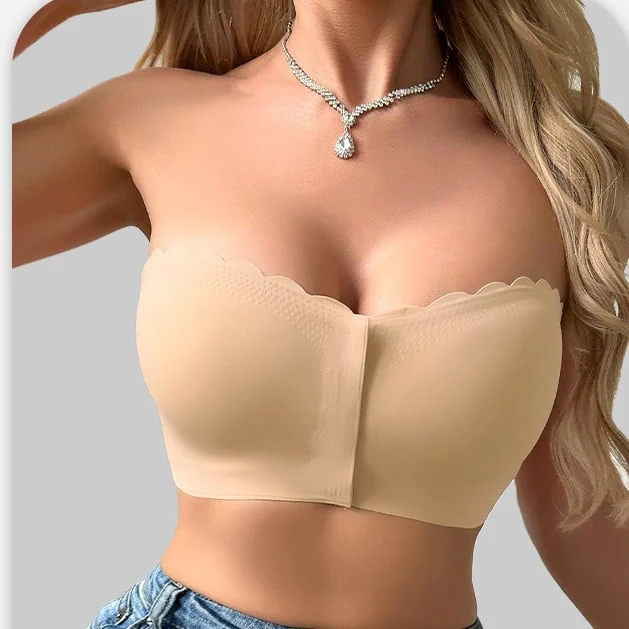 🔥Seamless Front Closure Strapless Bandeau Bra - Image 2