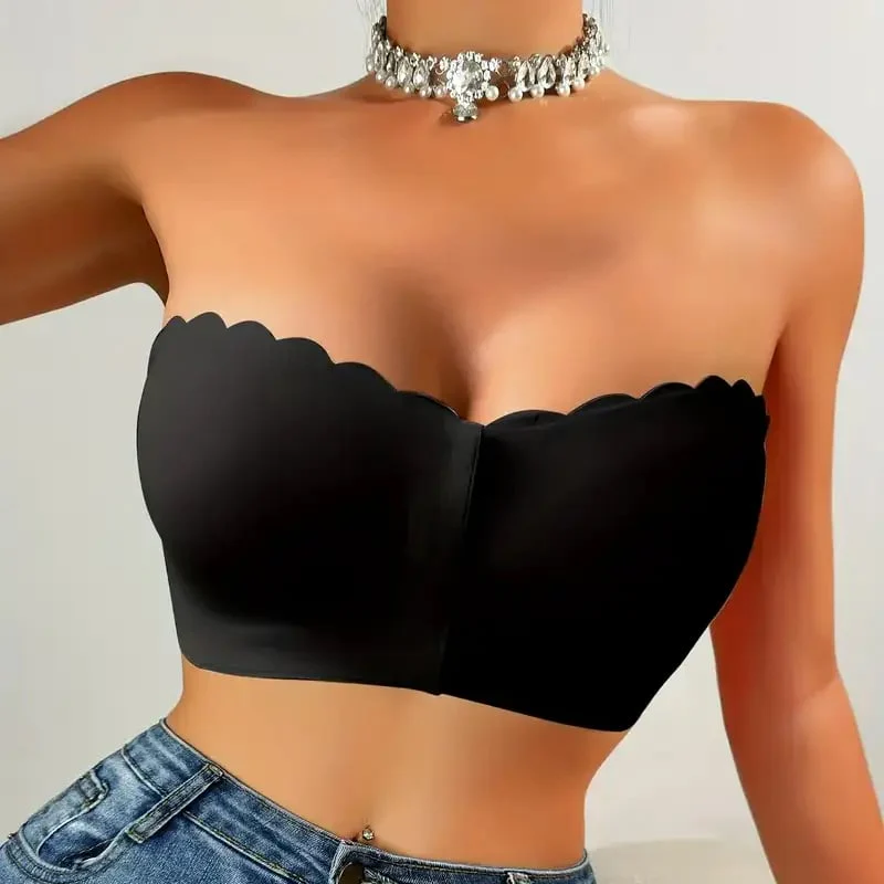 🔥Seamless Front Closure Strapless Bandeau Bra - Image 9