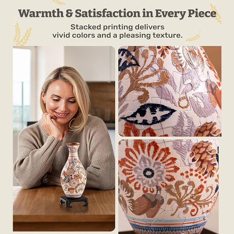 ✨3D Art Puzzle Vase 🌸 A Perfect Christmas Gift🎁 - Image 3