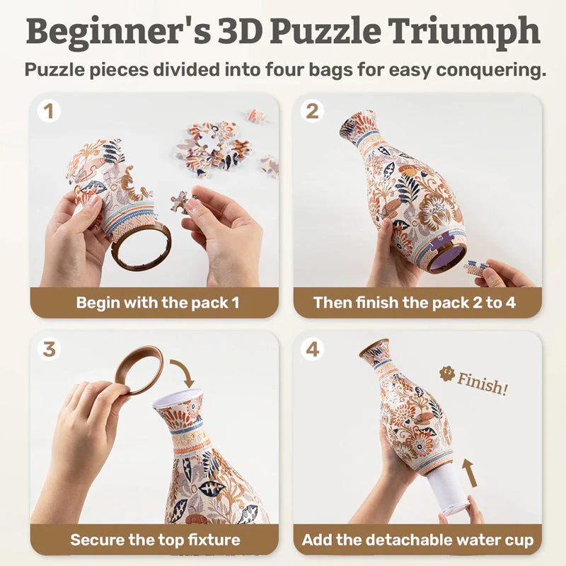 ✨3D Art Puzzle Vase 🌸 A Perfect Christmas Gift🎁 - Image 7