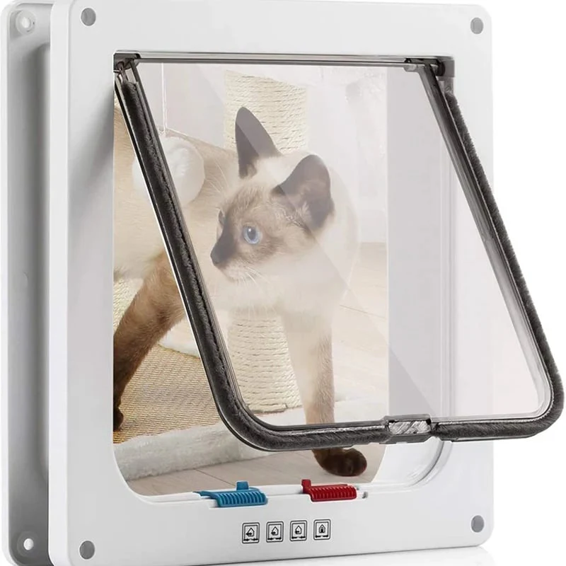 4 Way Security Lock Flap Door - Cat Flap Door for Interior Exterior Door - Image 4