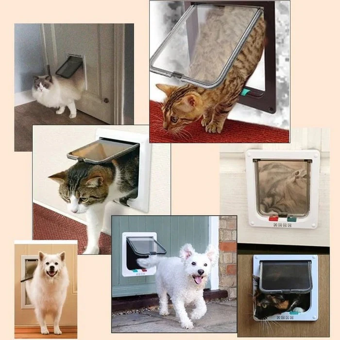 4 Way Security Lock Flap Door - Cat Flap Door for Interior Exterior Door - Image 9