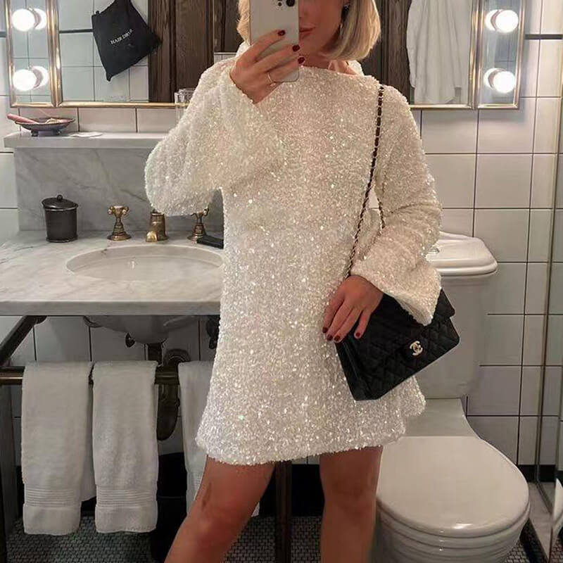 Lace-Up Sequin Dress-Buy two and get free shipping! - Image 5