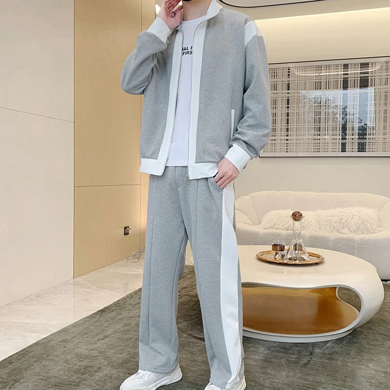 Men's Outfit Casual 2 Piece Contrast Sports Jogging Tracksuits Set(BUY 2 FREE SHIPPING) - Image 2