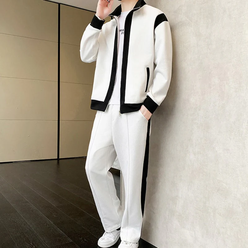 Men's Outfit Casual 2 Piece Contrast Sports Jogging Tracksuits Set(BUY 2 FREE SHIPPING) - Image 3