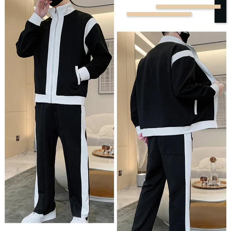 Men's Outfit Casual 2 Piece Contrast Sports Jogging Tracksuits Set(BUY 2 FREE SHIPPING) - Image 4