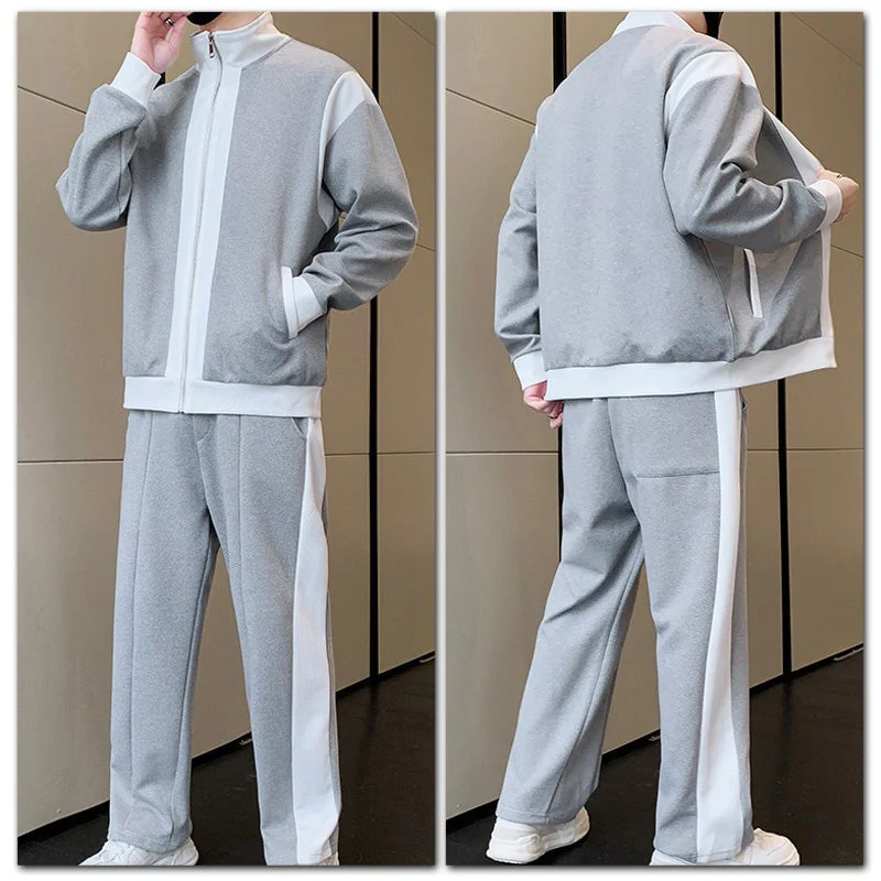 Men's Outfit Casual 2 Piece Contrast Sports Jogging Tracksuits Set(BUY 2 FREE SHIPPING) - Image 5