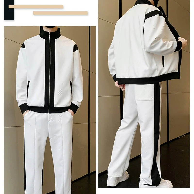 Men's Outfit Casual 2 Piece Contrast Sports Jogging Tracksuits Set(BUY 2 FREE SHIPPING) - Image 6