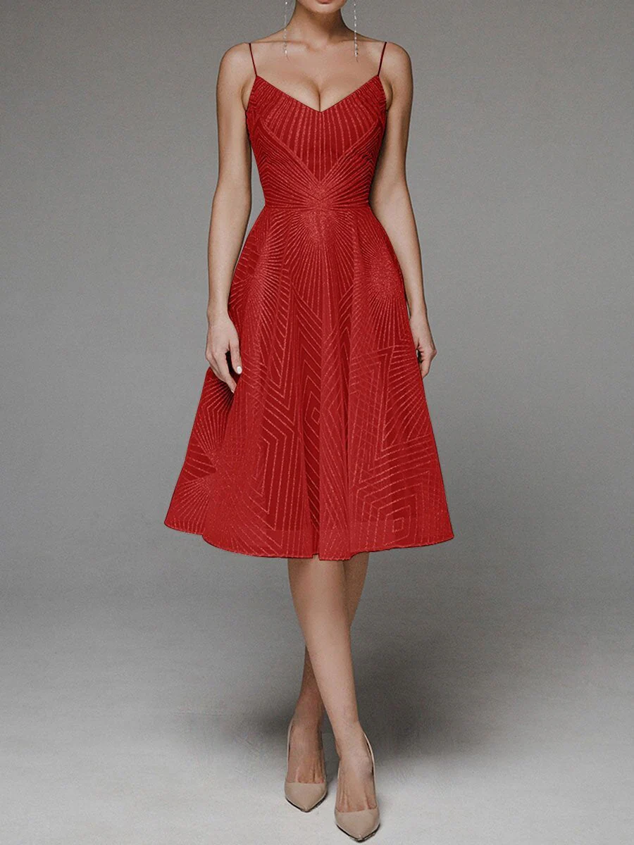Sexy A-line Dress with V-neck and V-neck - Image 3