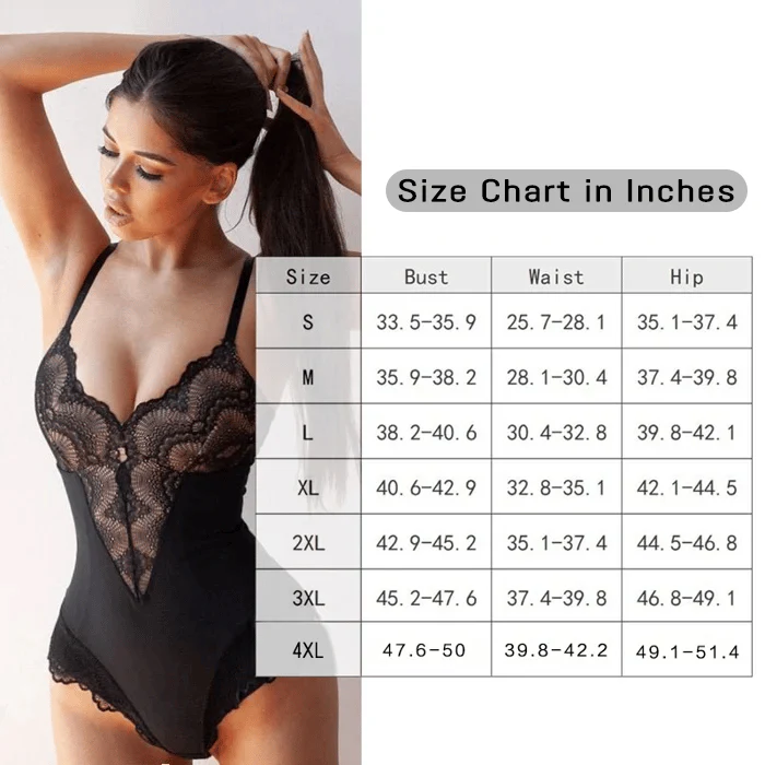 2023 summer Sexy Lace Tummy Control Bodysuit - Image 2