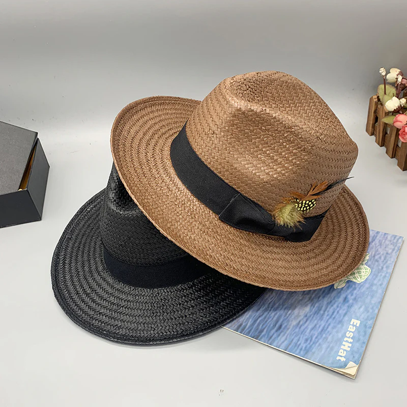 Miller Ranch Straw Trilby Fedora – Coffee[Fast shipping and box packing] - Image 5