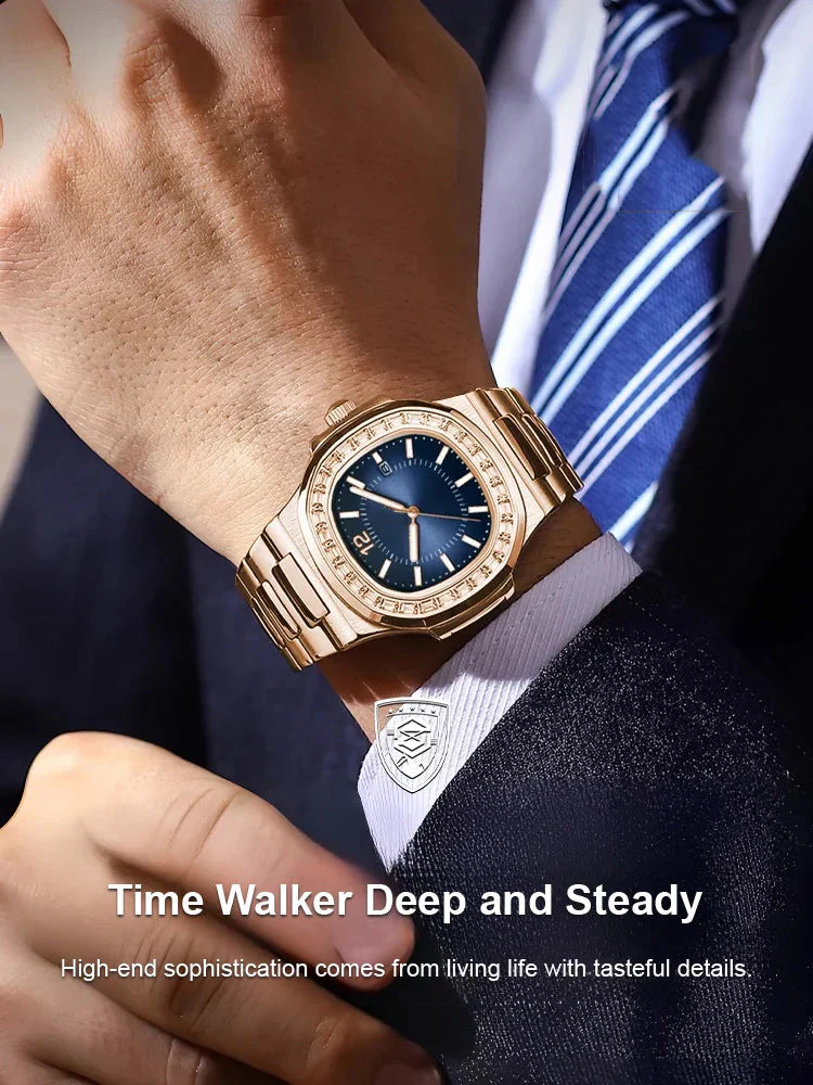 🔥🔥🔥British Style Square Luxury Waterproof Quartz Watch for Men - Image 2