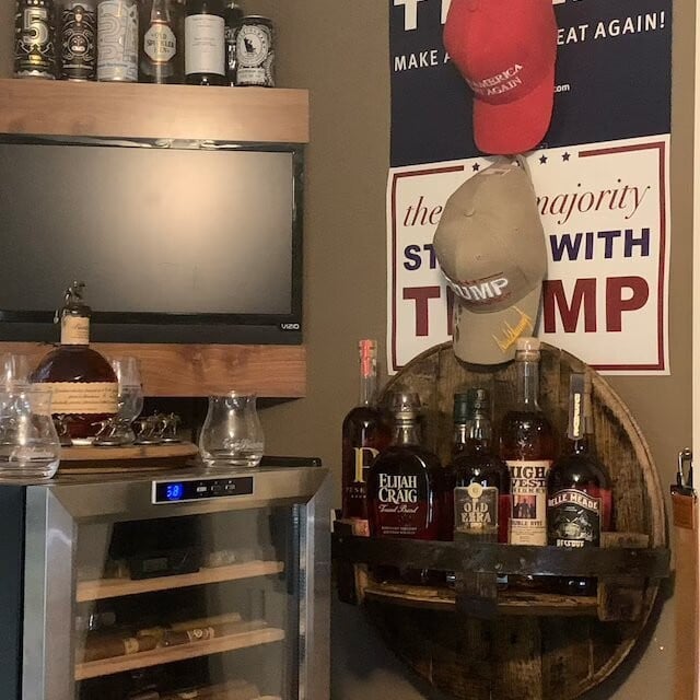 Bourbon whiskey barrel shelf - Image 3