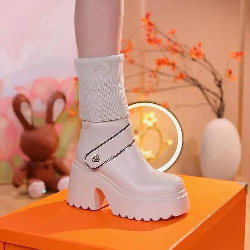 🔥Hot Sale/Free Shipping🔥Women's Platform Chunky Heel Knee High Boots(Free shipping!) - Image 2