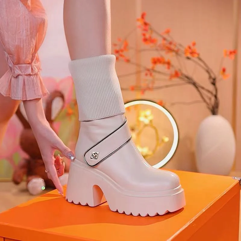 🔥Hot Sale/Free Shipping🔥Women's Platform Chunky Heel Knee High Boots(Free shipping!) - Image 6