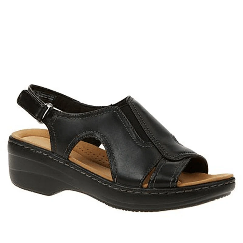 2022 New Fashion Casual Leather Wedge Sandals - Image 11