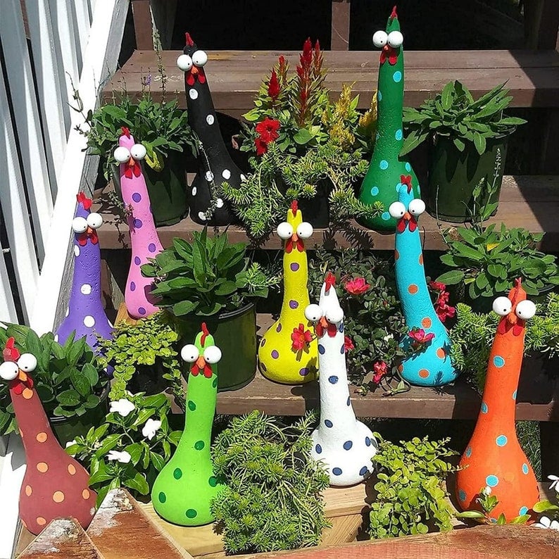 🔥Garden resin ornaments-Silly Chicken Decor - Image 15