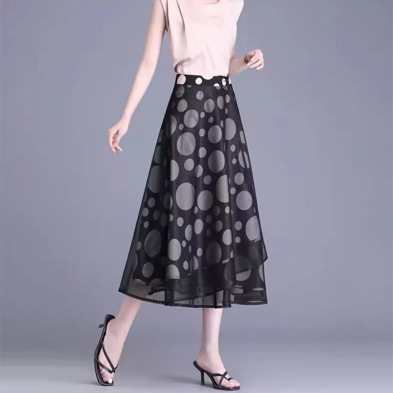High-Waisted Tulle Midi Skirt, One-Piece Mesh Skirt - Buy two and get free shipping! - Image 11