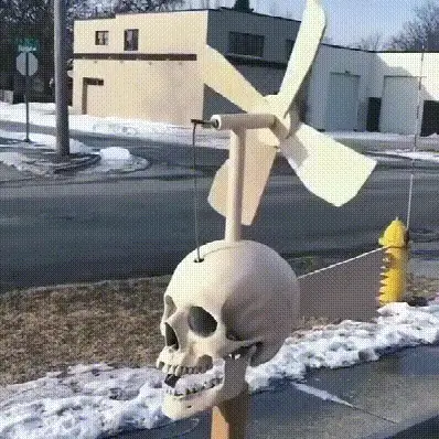 [70%OFF]Iron Skull Whirligig - Garden Decor