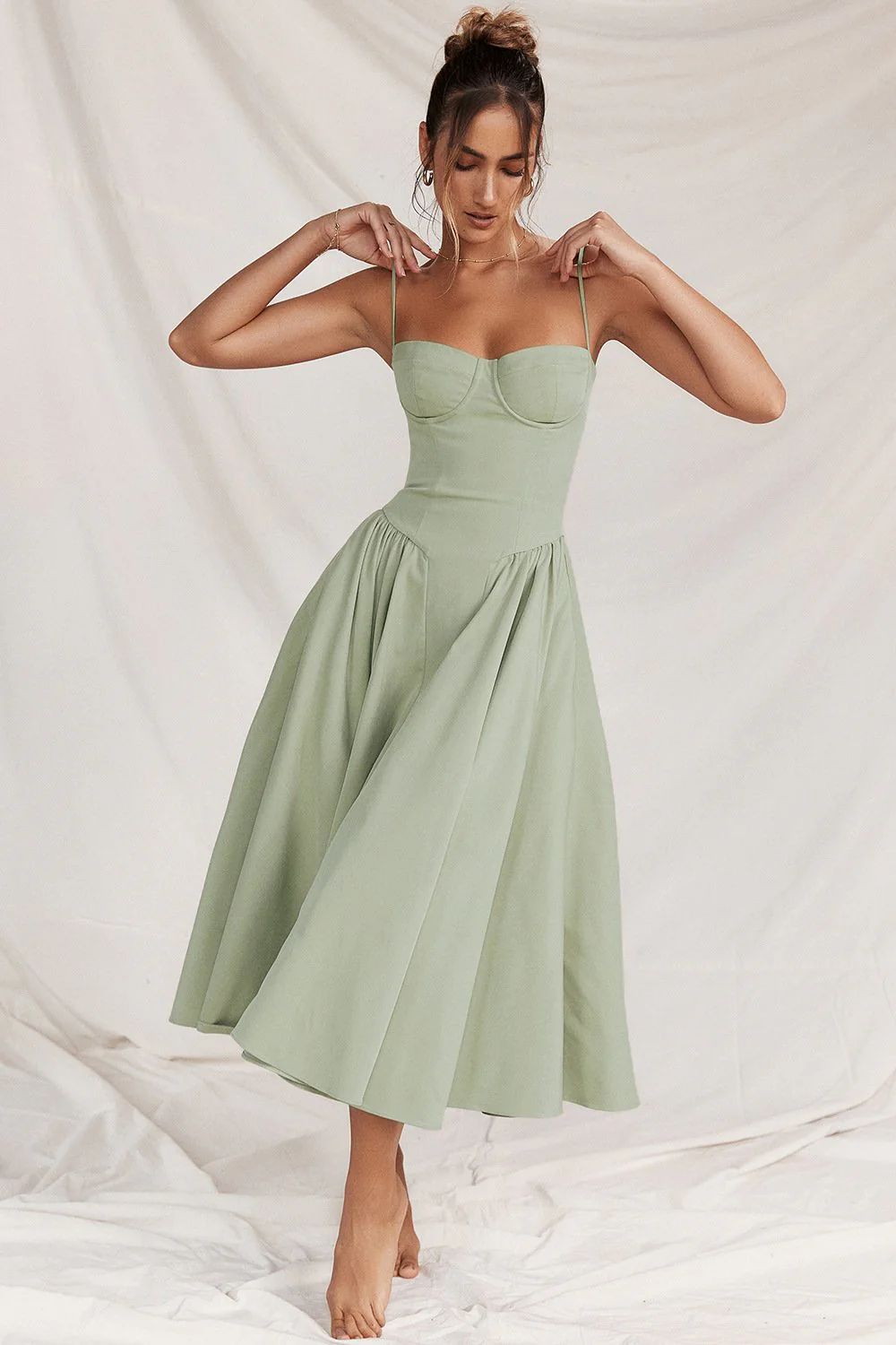 Sleeveless Corset Fit Midi Dress(BUY 2 FREE SHIPPING) - Image 10