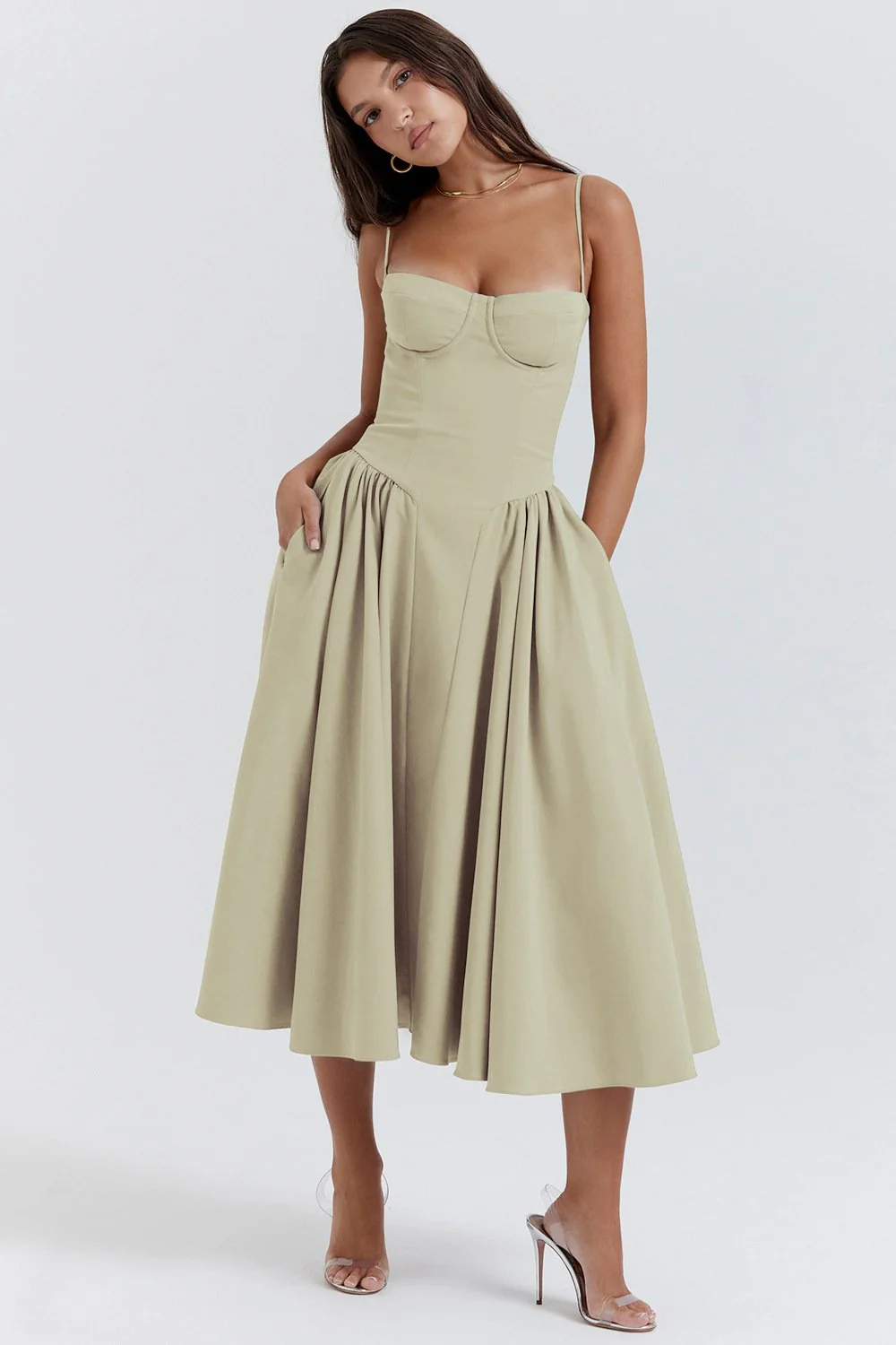 Sleeveless Corset Fit Midi Dress(BUY 2 FREE SHIPPING) - Image 13